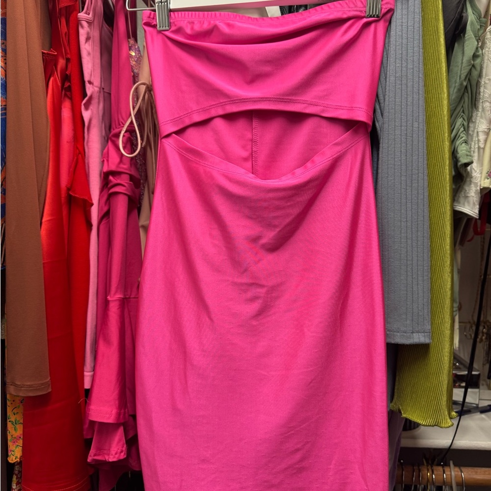 Pink strapless Dress